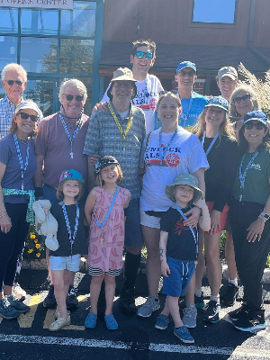 Doug's walking team of family and friends at the Walk to Defeat ALS Rhode Island in Sept 2023!